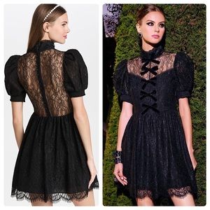 ALICE + OLIVIA Vernita Lace Mini Dress
